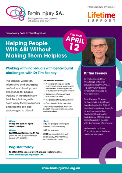 Helping People With ABI Without Making Them Helpless with Dr Tim Feeney